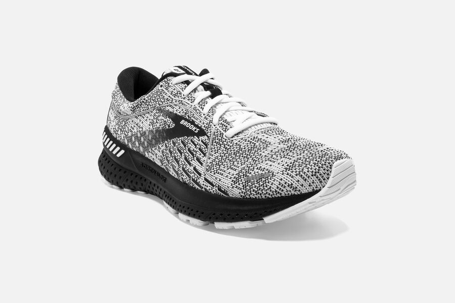 Brooks Running Shoes - Adrenaline GTS 21 Road Womens - White/Grey/Black - GHK-417268